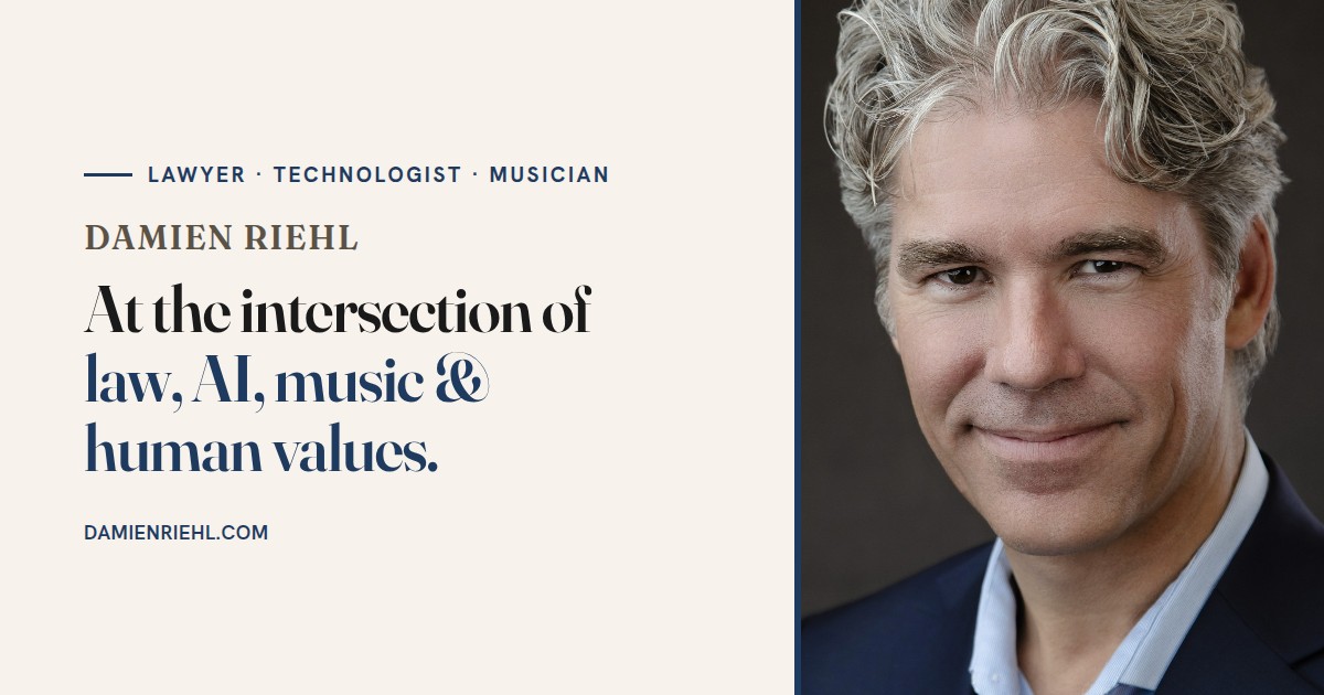 Damien Steve R Damien Riehl — Lawyer, Technologist, Musician